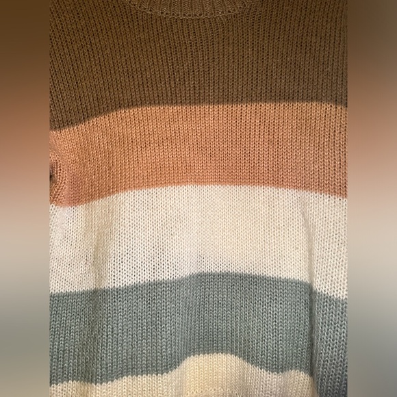 Daytrip Sweater Striped Crewneck Multi Colored Size L - Picture 2 of 6